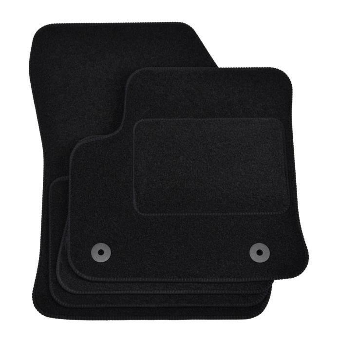 Tapis Sur Mesure MTM Pour Peugeot 208/2008 I - Velour Noir | 4 Tapis, Antidérapants, Made In Italy
