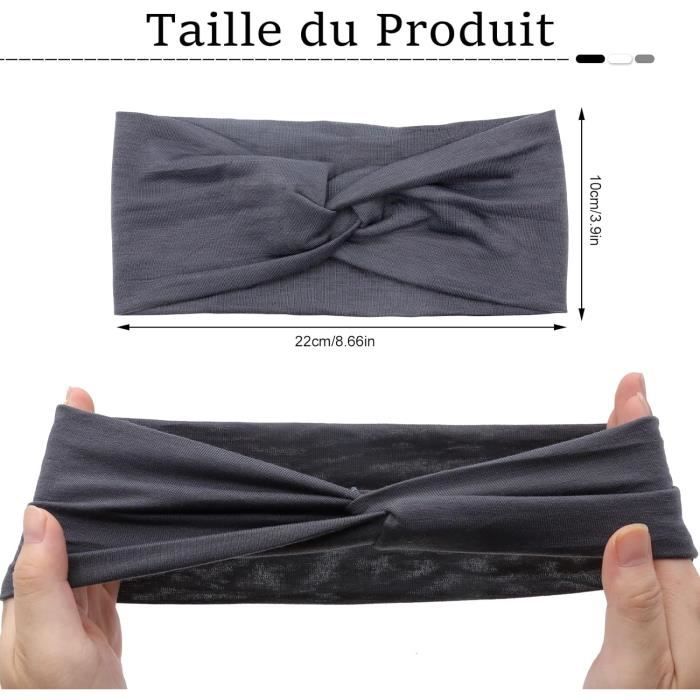 Bandeau Large En Paille Pour Femme - Style Bohème, Largeur 5,5 Cm, Pour Mariage, Fête, Yoga, Plage (beige)