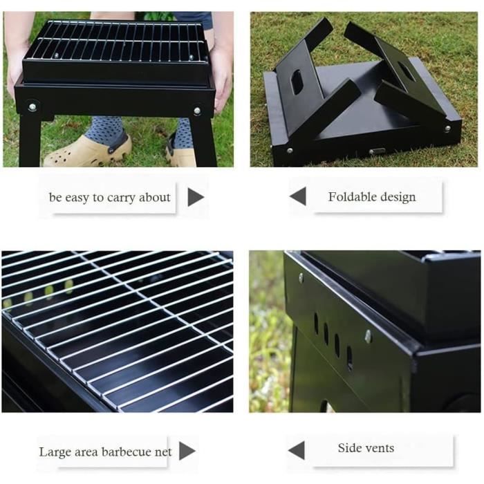 Barbecue De Camping Pliable Et Portable Avec Filet De Barbecue Pour Barbecue De Camping Pliable Et Portable Avec Filet De Barbecue Pour