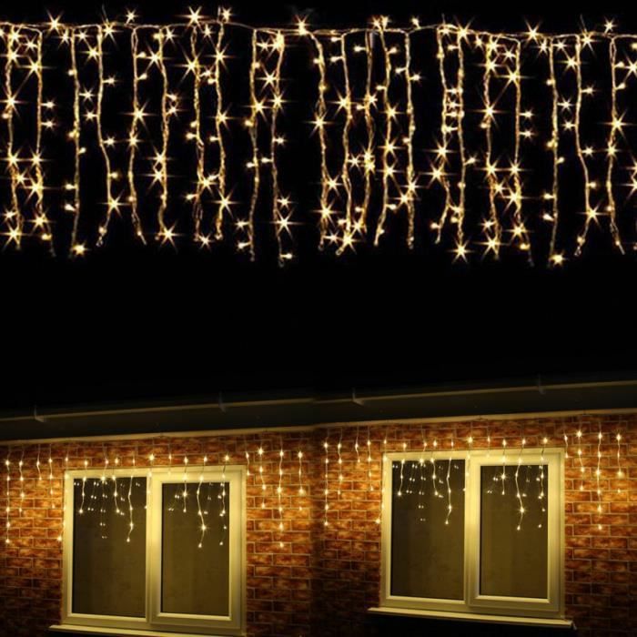 Guirlande Noël Extérieur, 300 Led 7M Blanc Chaud Lumières De Noël Intérieur  Prise 8 Modes Étanche Guirlande Lumineuse Sapin D[H302] - Cdiscount Maison
