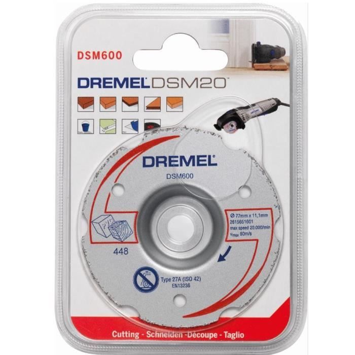 Dremel Disque à tronçonner multi-usage Dremel S600 - spécial découpe à ras  pour DREMEL DSM20 pas cher 