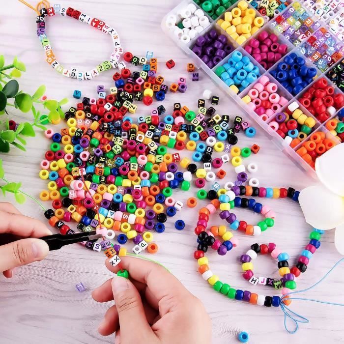 Enfants Bricolage Perles Set,Kit Perles pour Enfants Coloré
