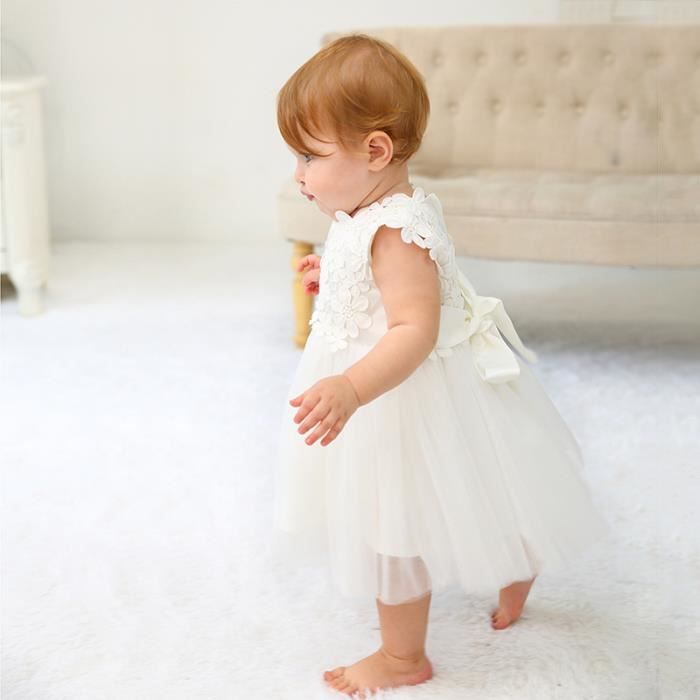 Robe ceremonie dentelle blanche fille 2 ans - Cdiscount