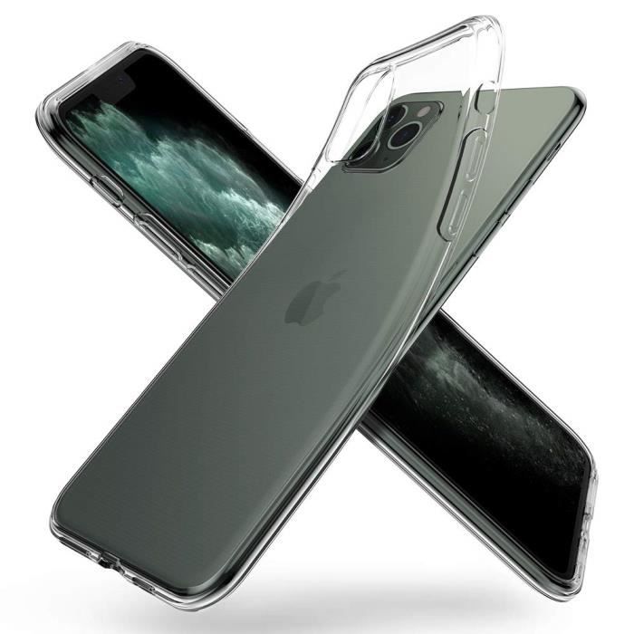 Coque pour Apple iPhone 11 PRO MAX + Verre Trempe - Protection Silicone  Souple Ultra Mince Film Vitre Protection Ecran [Phonillico®]