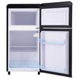 Réfrigérateur congélateur haut - 2 Portes - 72 L ( 21+51) - Classe E - Pose libre - L50 x  l51 x H95,8 cm - Noir-2