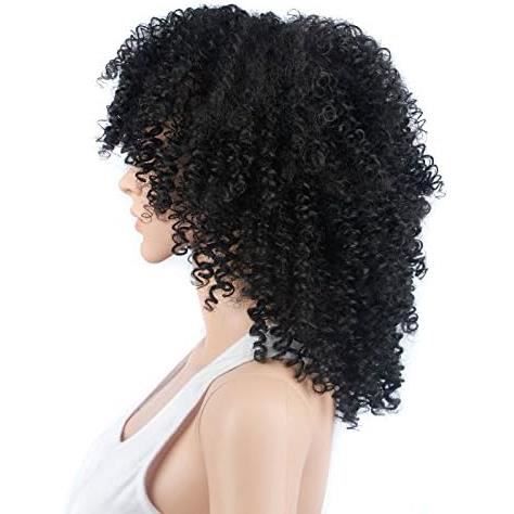 Perruque afro bouclée noire - Perruque de déguisement - P50045