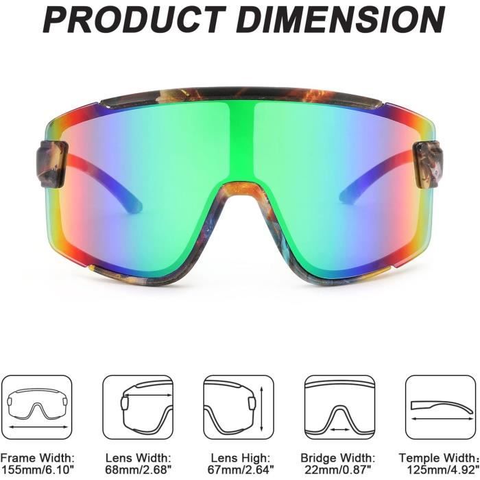 LUNETTES DE SOLEIL-UV400 Lunettes À Revêtement Coloré, Adaptées À L'alpinisme En Plein Air, Au