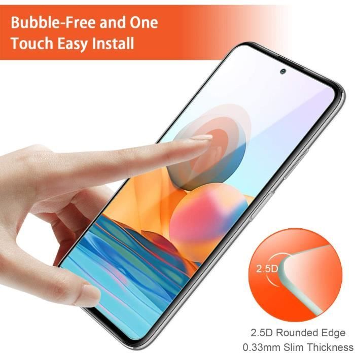 Pack De 2 Films De Protection écran En Verre Trempé Pour Xiaomi Redmi Note 10 PRO - Anti-rayures 9H