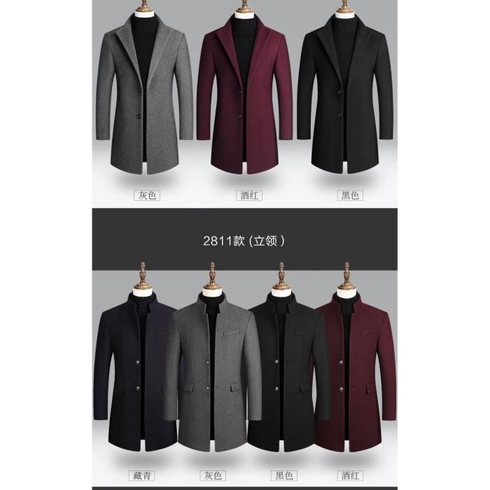 Manteau Homme Long Professionnel Mode Loisirs Tendance Marque J001 Rouge J001 rouge Cdiscount Pret a Porter