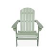 Fauteuil de jardin en bois - Adirondack Salamanca vert de gris- Eucalyptus . chaise de terrasse retro. siège de plage -3