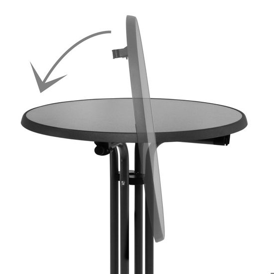 Table Haute Pliante Beautissu Ø70cm - Pour Intérieur Et Extérieur, Résistante Aux UV Et à La Chaleur