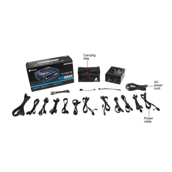 CORSAIR Alimentation PC HXi Series HX850i 850 W 80 PLUS Platinum Cdiscount Informatique