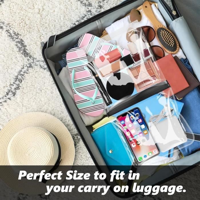 Kit De Voyage 4 Pcs Trousses Transparentes 20x20cm - Marque Nviyam, Neuf Avec étiquettes
