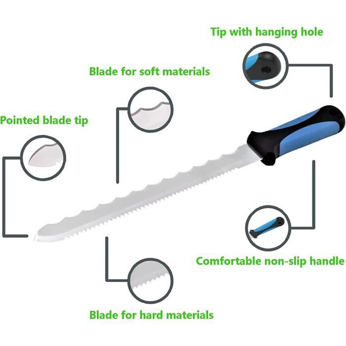Couteau pour isolation isolant couper scie laine de roche laine de verre