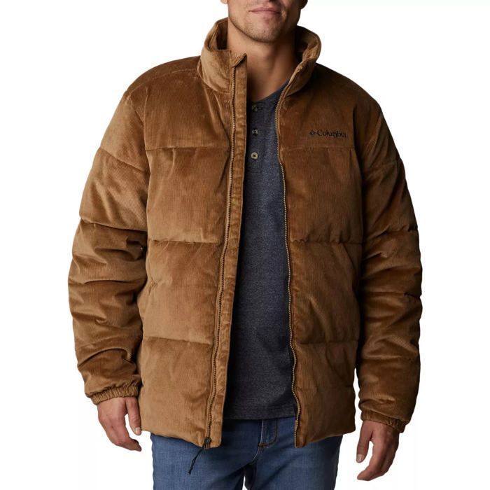 Yowablo Veste d'hiver rembourrée en velours côtelé pour homme, grande