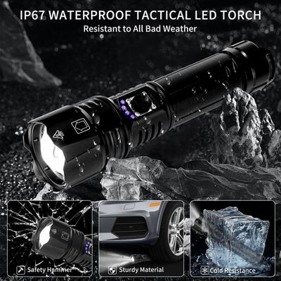 Lampe Torche LED LETION 1500 Lumens, 500 Mètres, 5 Modes, Neuve