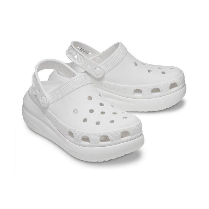 Crocs Compenser Crocs Classic Crush enfant blanc - sabot compensé 37/38 White ...