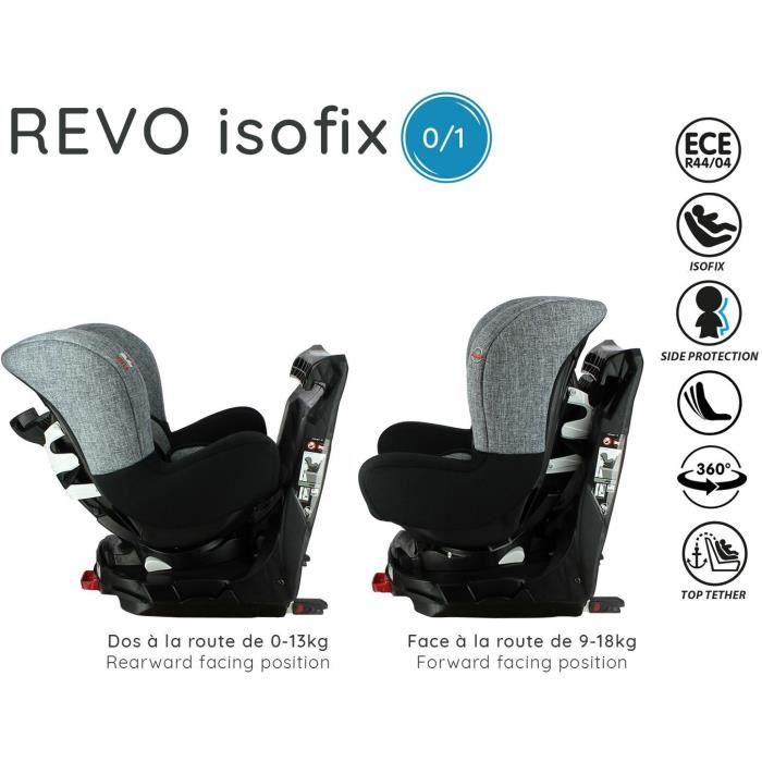 Siège auto isofix et pivotant Nania Revo Silver