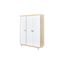 Armoire 3 Portes Etagere Lingere Et Penderie Rangement