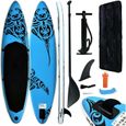 4495MODE® Pack Stand up paddle gonflable Planche de surf - Ensemble de planches SUP gonflables 320x76x15 cm Bleu-0