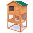 SALE | Nickel Enclos Clapier - Cage à Lapin d'extérieur Enclos pour petits animaux 3 niveaux Bois MAF314415-0