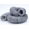 Tube de Ventilation - HAOPYOU - 200mm - 6m Long - Gris - Climatisation Fixe