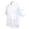 Veste de Cuisine Noir Tissu serg/é Polyester Coton Mixte modele Karl Manches Longues
