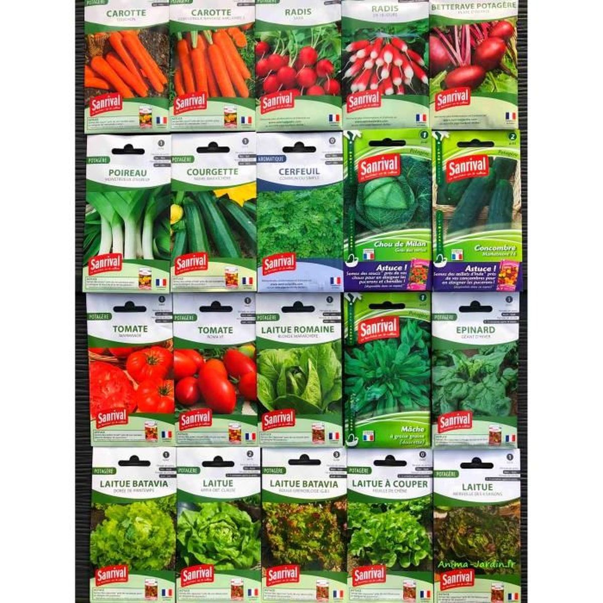 sachet graines de legumes de jardins cdiscount