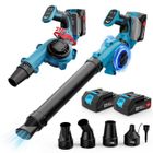 TANBABY Souffleur de Feuilles sans Fil avec 2 Batteries 260km/h Vitesses Réglables Poignée Rotative Souffleur Feuilles Mortes