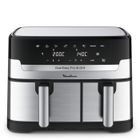 Moulinex Dual Easy Fry & Grill Inox, air fryer & gril, 2 tiroirs, EZ905D20