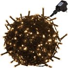 VOLTRONIC® Guirlande de 20 m - 200 LEDs - blanc chaud - câble vert