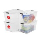 Iris Ohyama, Boites de Rangement Plastique avec Couvercle, 45L, Lot de 4, Transparent, NTB-45
