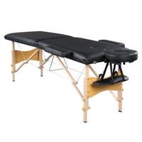 Table de Massage pour musculation SPA portable pliante 84" à 2 sections noire