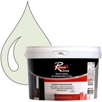 Peinture Résine  0.5L - Multisupport RAL 9002 - Blanc gris - Faïence, Carrelage, Douche, Baignoire - Kit d'application