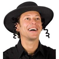 Chapeau mixte - Rabbin avec boucles - Noir - Extérieur