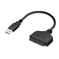 AuTech® Adaptateur USB 3.0 vers SATA III pour Disque Dur pour 2.5" SSD-HDD Drives - SATA ver USB 3.0 External Converter et