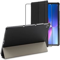 ebestStar ® pour Lenovo Tab M10 Plus 10.6 (Gen 3) - Housse PU SmartCase + Film protection écran en VERRE Trempé, Noir