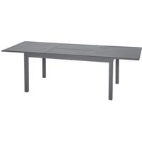 Table de jardin extensible - HESPERIDE - Azua - Aluminium - 10 Personnes - Gris graphite