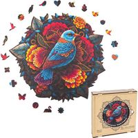 Puzzle en bois - MILLIWOOD - Série Peace and Harmony - Oiseau - 205 éléments