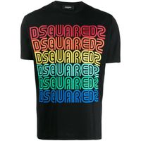 DSQUARED2 multicolour logo t-shirt black