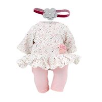 Jouets d'imitation - Petitcollin - Vêtements pour poupon - Meryl - Blanc/Rose - 28 cm