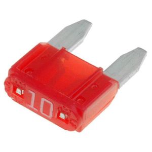 10A auto voiture/véhicule couleur : rouge AERZETIX – C53701 Lot de 10 fusibles enfichables midi 19 mm plats 