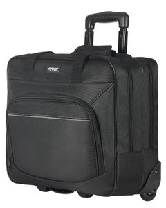 Sac à Roulettes Pour Ordinateur Portable 17,3" - Valise Cabine 40L Nylon 1680D Résistant - 4 Roues Pivotantes - Pour Voyages D'Affaires