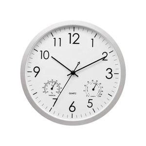 Horloge Murale Extérieure / Intérieure En Terre Cuite 30,5 Cm - Motif Soleil En Relief, Style Méditerranéen Élégant