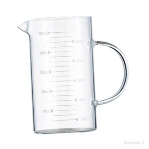 Tasse à Mesurer En Verre Borosilicaté 1000 Ml - Avec Couvercle Et Bec Verseur - Résistante à La Chaleur