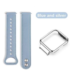 BRACELET MONTRE CONNEC. ruban bleu pour Mi Watch Lite-Bracelet en cuir pou