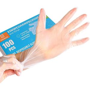 Taille M - gants de travail jetables en vinyle, lot de 100 pièces,  étanches, sans allergie, en PVC, de qualit - Cdiscount Bricolage