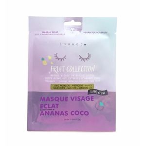 MASQUE VISAGE - PATCH Inuwet - Masque fruit collection visage biocellulose - éclat - ananas coco 30 ml