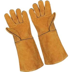 GRISE - gants de feu pour soudage, pour la combustion du bois, la cheminée,  le poêle, le gril de four de trav - Cdiscount Bricolage
