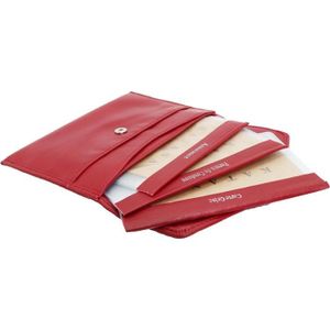 Pochette Pour Carte Grise KTANA En Cuir - 15.5x11 Cm - 3 Poches Intérieures + Pochettes Plastique - Plusieurs Couleurs